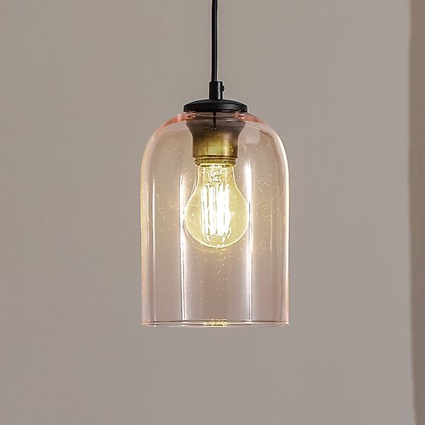 Hängeleuchte Molly, pink, Ø 14 cm, Metall/Glas günstig online kaufen
