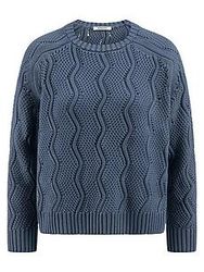 Rundhals-Pullover aus 100% SUPIMA-Baumwolle Peter Hahn blau günstig online kaufen