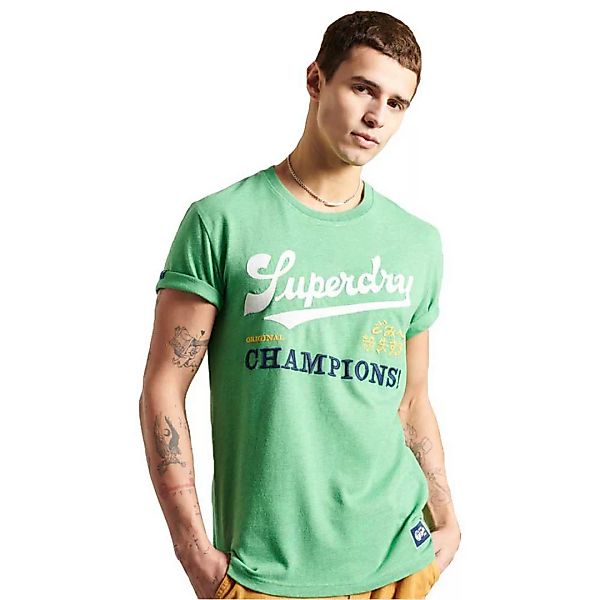 Superdry Vintage Varisty Embroidered Kurzarm T-shirt M Bright Cirrus Green günstig online kaufen