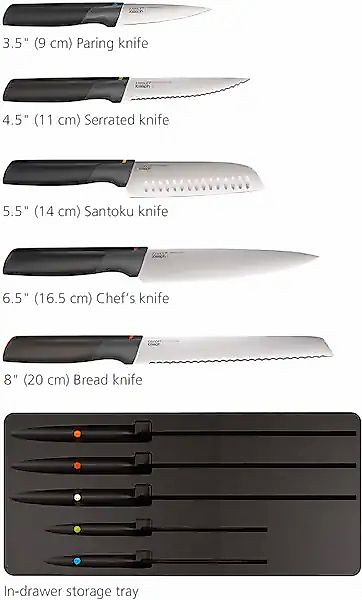 Joseph Joseph Messer-Set »Elevate«, (Set, 6 tlg.), japanisches Edelstahl, S günstig online kaufen