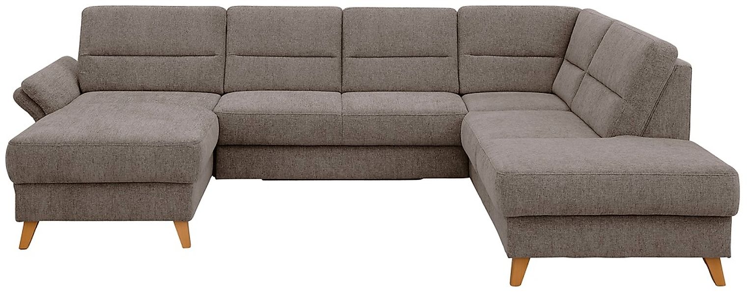 Home affaire Wohnlandschaft "Westerland U-Form" Federkern, wahlweise Bettfu günstig online kaufen