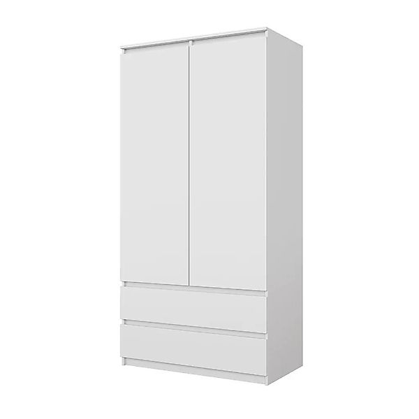 Furnica Kleiderschrank weiß matt Garderobe, 2 günstig online kaufen