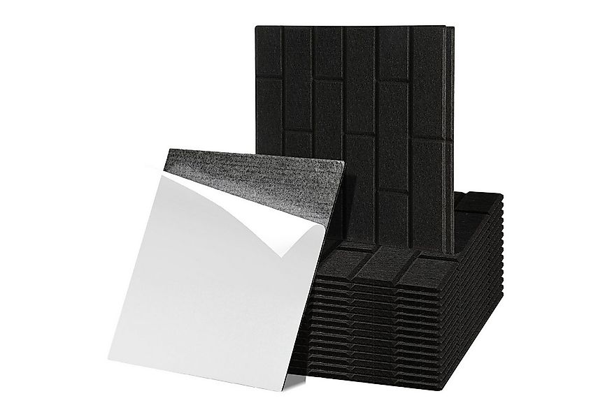 Clanmacy Akustikplatte 18 stuks Akustikplatten Quadratisch Kacheln Selbstkl günstig online kaufen