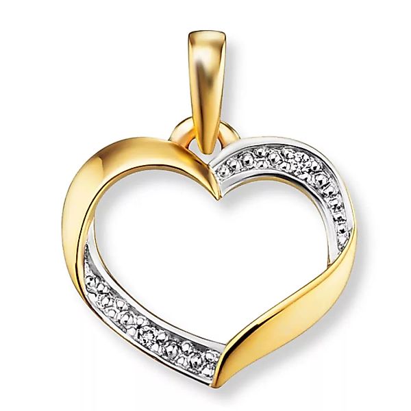 ONE ELEMENT Kette mit Anhänger "0.01 ct Diamant Brillant Herz Anhänger aus günstig online kaufen