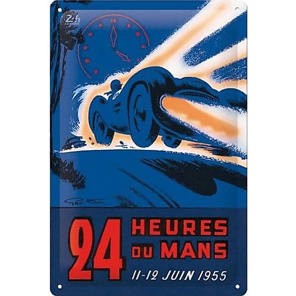 Nostalgic-Art Blechschild 20 x 30cm - 24h Le Mans - Racing Night Blue 1955 günstig online kaufen