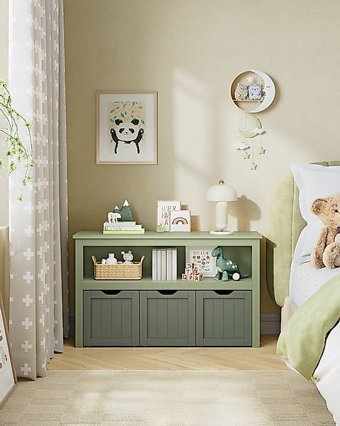 VASAGLE Kinderregal, Bücherregal Kinder, Spielzeugregal, mit Rollen, 30 x 1 günstig online kaufen