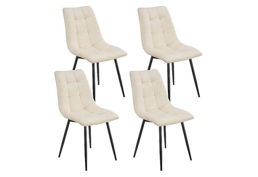 Juskys Esszimmerstuhl Blanca (4 St), bequeme Sitzform, 120 kg belastbar, we günstig online kaufen
