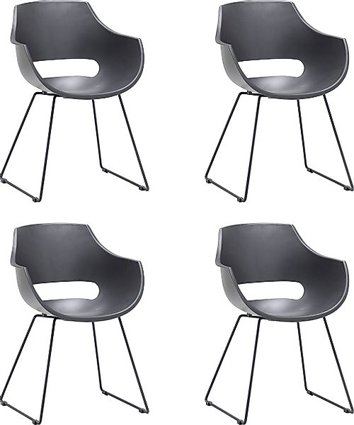MCA furniture Schalenstuhl "Rockville", (Set), 4 St., 4er-Set, Kufe, Kunsts günstig online kaufen