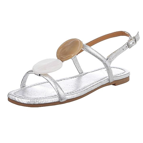 Ital-Design Elegante Flache Sandalen mit Akzentstücken günstig online kaufen