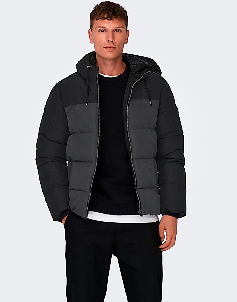 ONLY & SONS Steppjacke "ONSMARLON LIFE HOOD PUFFER JACKET OTW VD" mit Kapuz günstig online kaufen