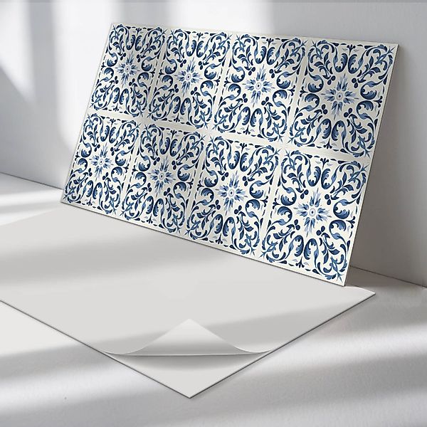 Tulup Spritzschutz Küchenrückwand Blumenmuster auf Fliesen günstig online kaufen