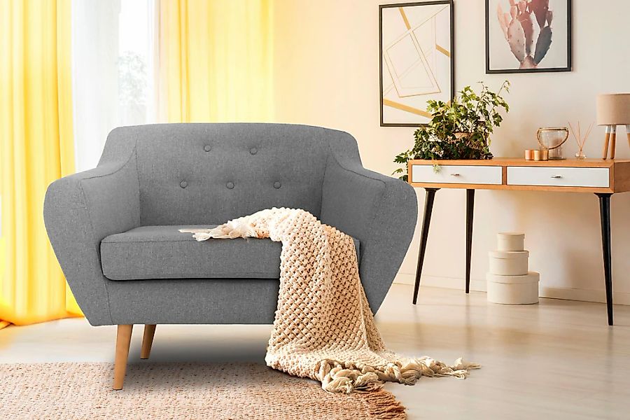 Home affaire Sessel "Renne" mit Heftung im Rücken im skandinavischem Stil günstig online kaufen