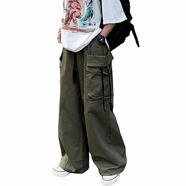 FIDDY Jeanshotpants Damen Cargohose Baggy Hose mit weitem Bein Vintage Casu günstig online kaufen