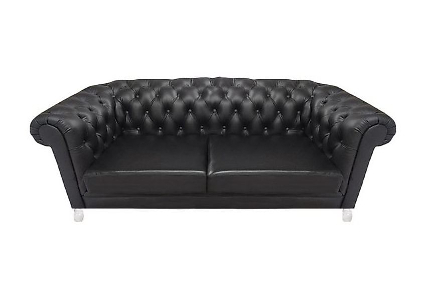 JVmoebel 2-Sitzer Schwarzes Chesterfield Designer Wohhnzimmer Polster Couch günstig online kaufen