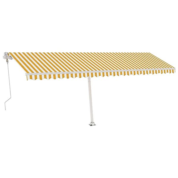 furnicato Standmarkise Automatisch 600x300 cm Gelb/Weiß günstig online kaufen