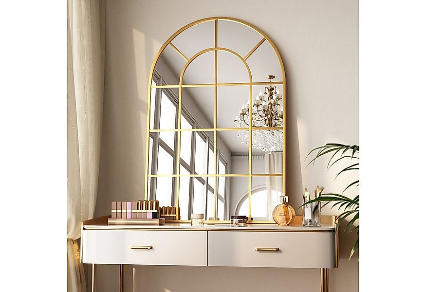 BEAUTYPEAK Dekospiegel Dekorativer gewölbter Wandspiegel mit Fensterpaneel günstig online kaufen