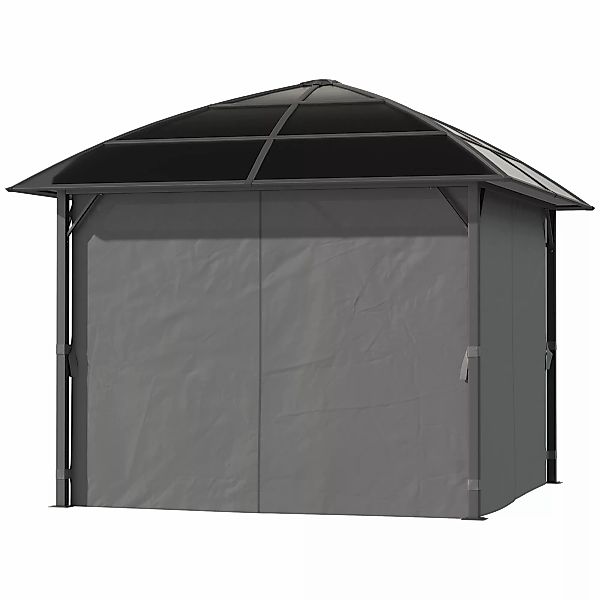 Outsunny Gartenpavillon Pavillon 3 x 3 m Aluminiumstruktur Polycarbonat Dac günstig online kaufen