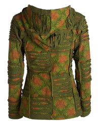 Vishes Kapuzensweatjacke Damen Patchwork Jacke Blumen-Sweatjacke günstig online kaufen