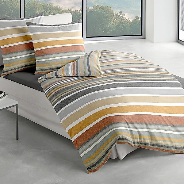 TRAUMSCHLAF Bettwäsche Ennis, Biber, 2 teilig, günstig online kaufen