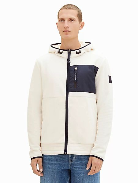 Tom Tailor Herren Kapuzen Sweatjacke CUTLINE FLEECE - Regular Fit günstig online kaufen