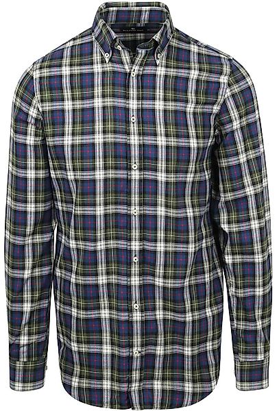 Suitable Hemd Flanel Checks Grün Blau - Größe S günstig online kaufen