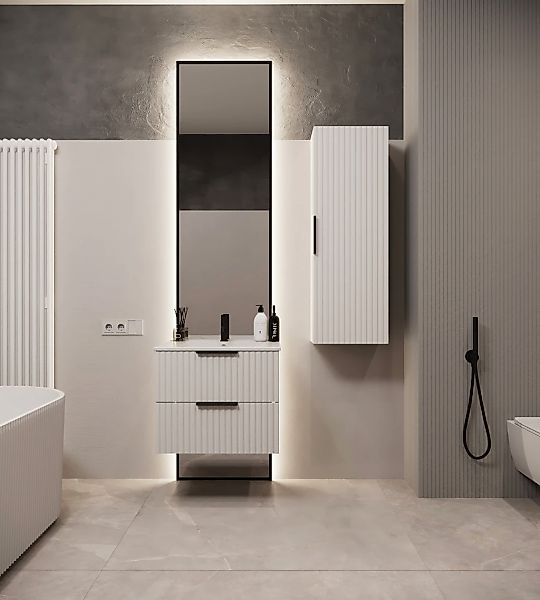 welltime Waschtisch "TIBU mit Waschbecken. 2 Schubladen. 2 Breiten (60/80cm günstig online kaufen