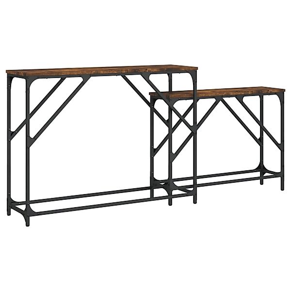 vidaXL Konsolentische 2 Stk Räuchereiche Holzwerkstoff 837804 günstig online kaufen