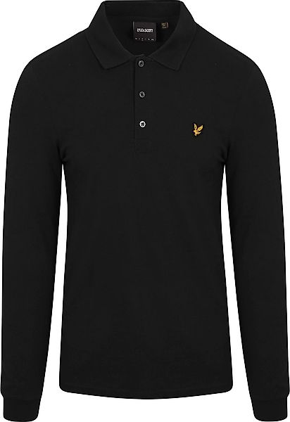 Lyle and Scott Schwarze Longsleeve Polo Grau - Größe S günstig online kaufen