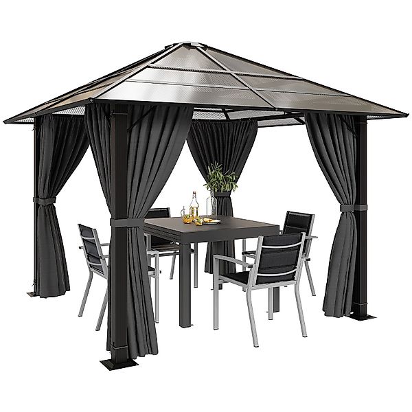 HOMALL Pavillon 3x3/3x4m Gartenpavillon Verdickter Aluminium-Pavillon, günstig online kaufen