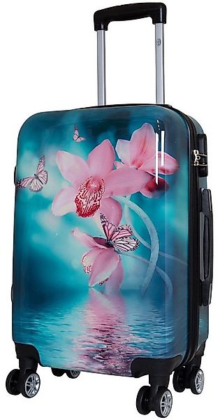 Trendyshop365 Hartschalen-Trolley Orchidee, bunter Koffer mit Blumen-Motiv, günstig online kaufen