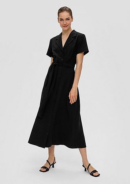 s.Oliver BLACK LABEL Maxikleid Kurzarmkleid mit Bindeband günstig online kaufen