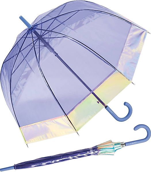 Esprit Stockregenschirm Automatik-Glockenschirm Shiny Border transparent, günstig online kaufen