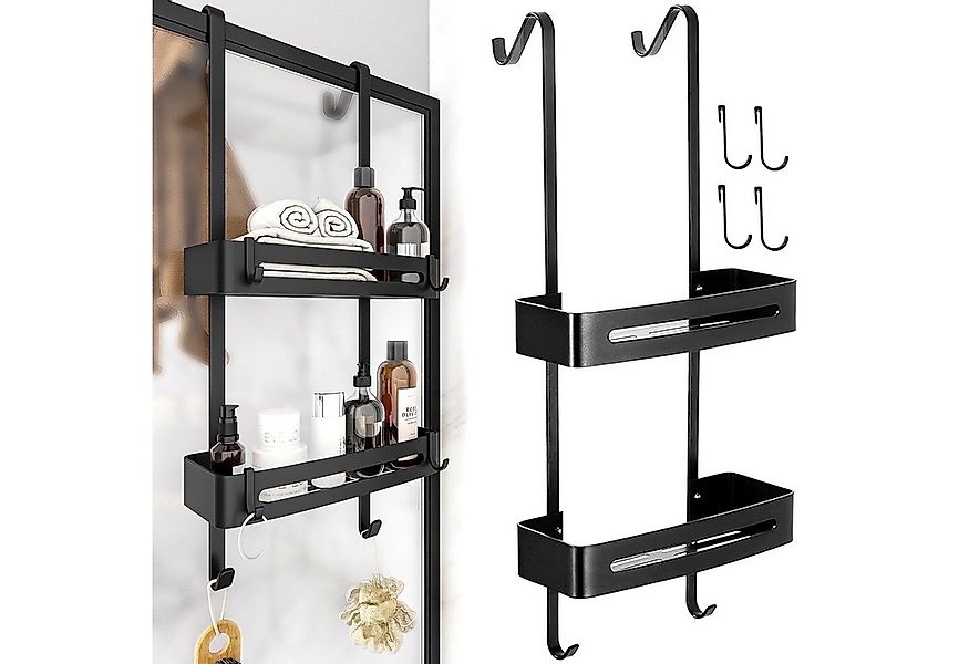 CALIYO Duschablage Aluminum Duschablage zum Hängen 0hne Bohren für Glasdusc günstig online kaufen