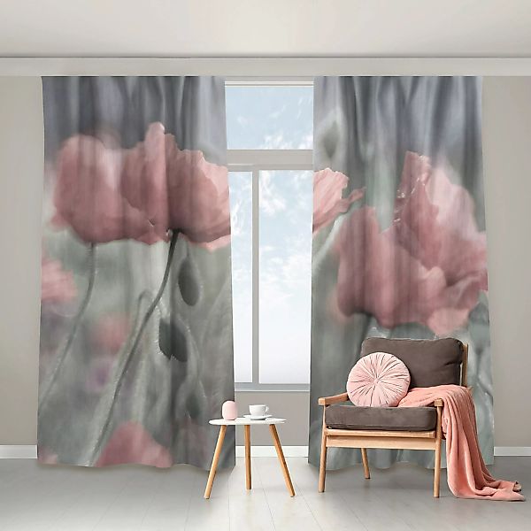 Vorhang Malerische Mohnblumen günstig online kaufen