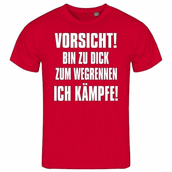 deinshirt Print-Shirt Herren T-Shirt Vorsicht bin zu dick zum wegrennen ich günstig online kaufen