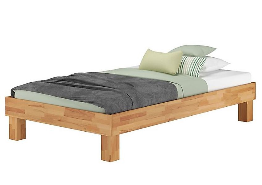 ERST-HOLZ Bett Breites Einzelbett Futonbett Bettrahmen Buche massiv 120x200 günstig online kaufen