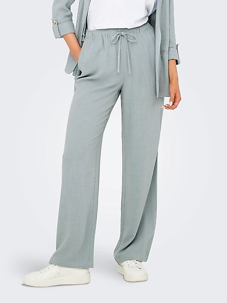 ONLY Schlupfhose "ONLSIESTA MW PULL-UP LINEN BL PNT NOOS" Sommerhose mit Le günstig online kaufen