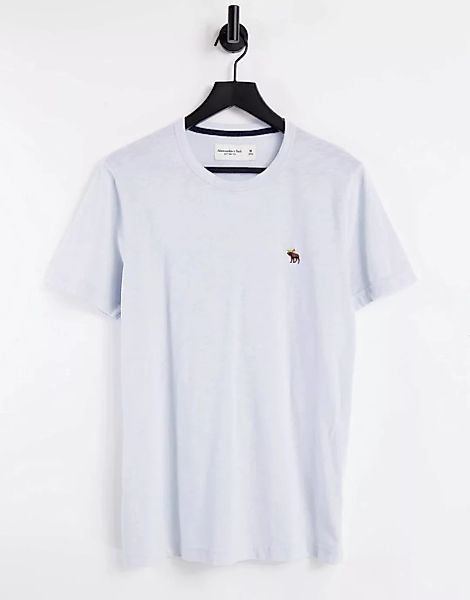 Abercrombie & Fitch – T-Shirt mit Symbollogo in Blau günstig online kaufen