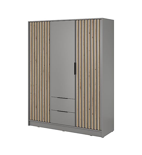 Compleo Kleiderschrank LISA Drehtürenschrank mit Lamellen, günstig online kaufen