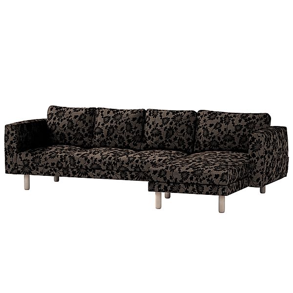 Bezug für Norsborg 4-Sitzer Sofa mit Recamiere, braun-schwarz, Norsborg Bez günstig online kaufen
