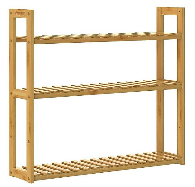 Casaria Badregal, Holz Hängeregal 60x54cm 3 Ablagen Belastbarkeit 30kg Bad günstig online kaufen