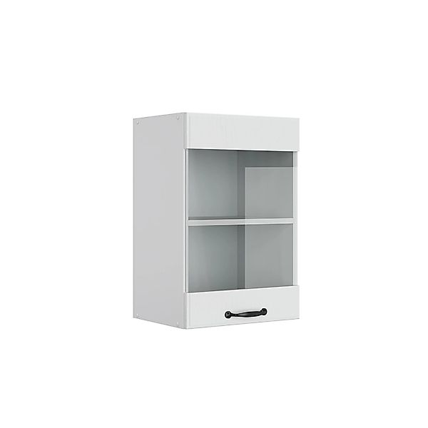 Vicco Küchenglasschrank R-Line Glashängeschrank Weiß Landhaus/Weiß 40 cm günstig online kaufen