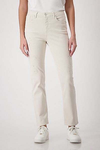 Monari 2-in-1-Hose Jeans mit Stickerei seashell günstig online kaufen
