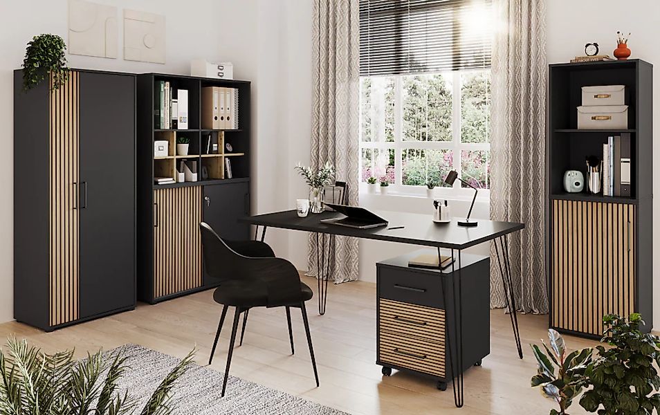 Schildmeyer Schreibtisch "Hank, MADE IN GERMANY, Breite 140 cm", Metallfüße günstig online kaufen