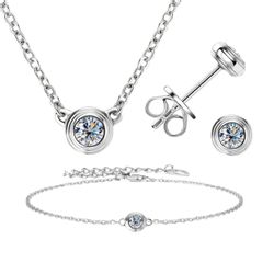 Runde Perlé Schmuckset klein zart minimalistisch, günstig online kaufen