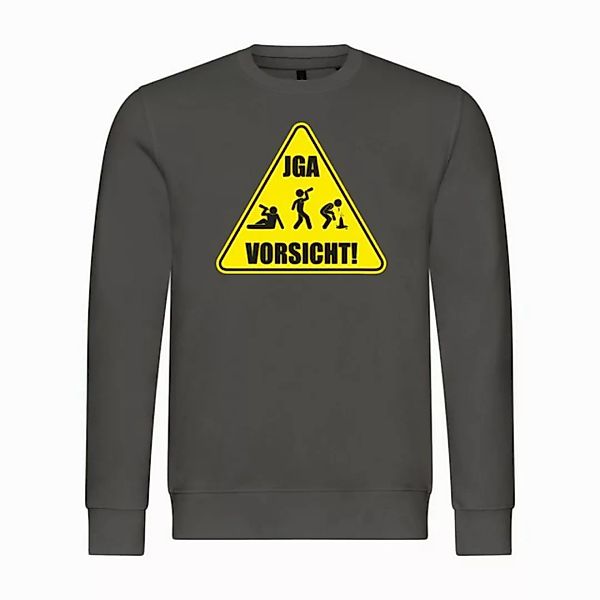 deinshirt Rundhalspullover Herren Sweatshirt Junggesellenabschied Vorsicht günstig online kaufen