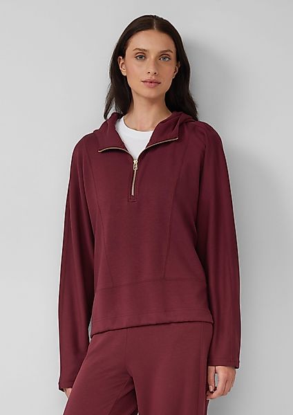 s.Oliver Sweatshirt Scuba-Hoodie mit Fledermausärmeln und günstig online kaufen