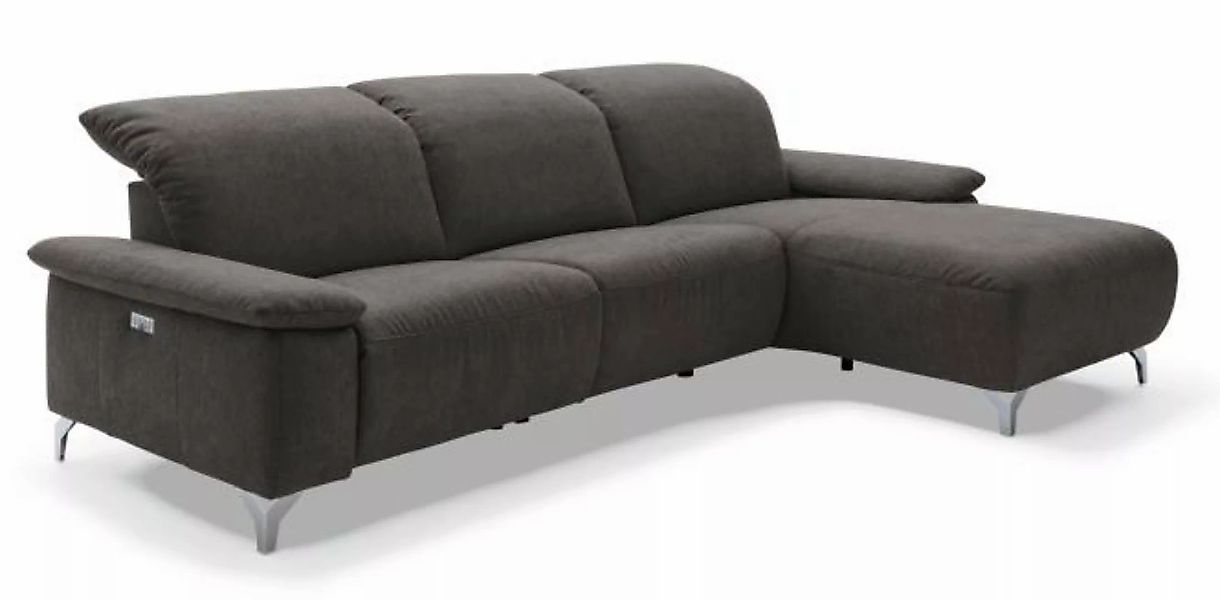 Musterring Ecksofa mit Relaxfunktion Grau 280 x 180 cm MR370 günstig online kaufen