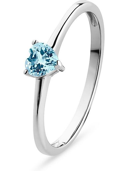 CHRIST Goldring CHRIST Damen-Damenring 375er Weißgold 1 Topas Herz günstig online kaufen