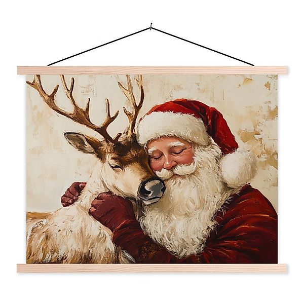 MuchoWow Poster Weihnachtsmann - Rentier - günstig online kaufen